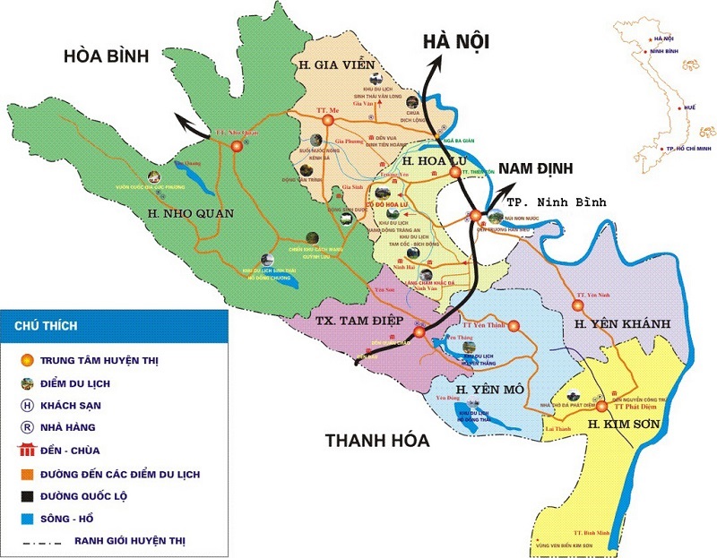 bản đồ du lịch Ninh Bình - Hình 3