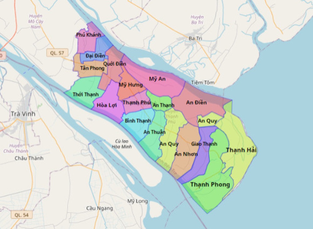 bản đồ tham quan Bến Tre - Hình 3