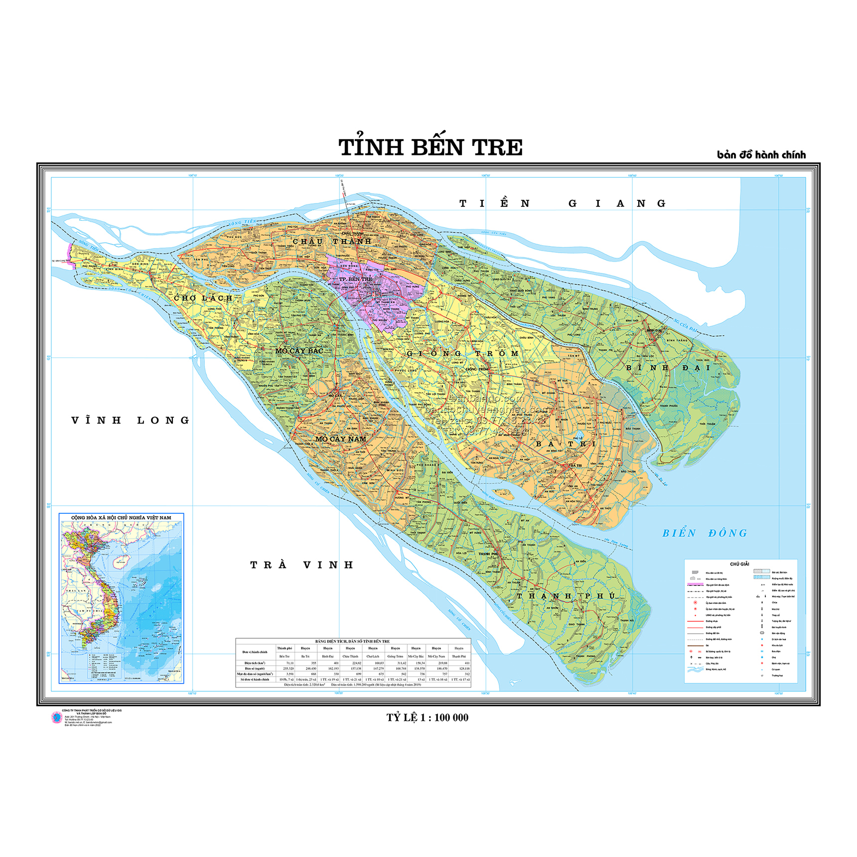 bản đồ tham quan Bến Tre - Hình 5