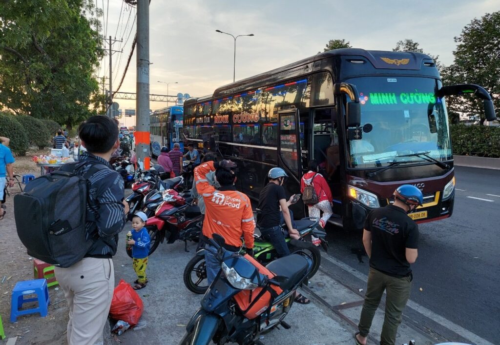 điểm trả khách của nhà xe
