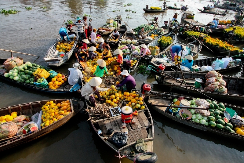 du lịch Chợ nổi trên sông Bến Tre
