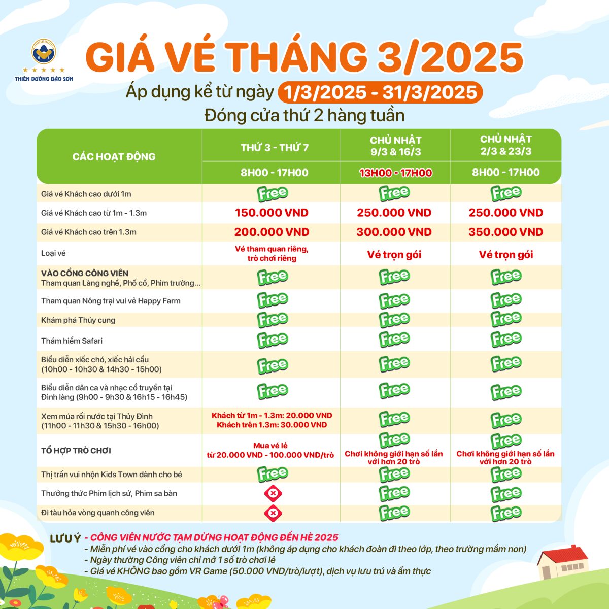 giá vé Thiên Đường Bảo Sơn - Hình 3