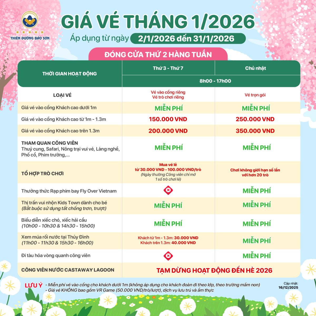 giá vé Thiên Đường Bảo Sơn - Hình 5
