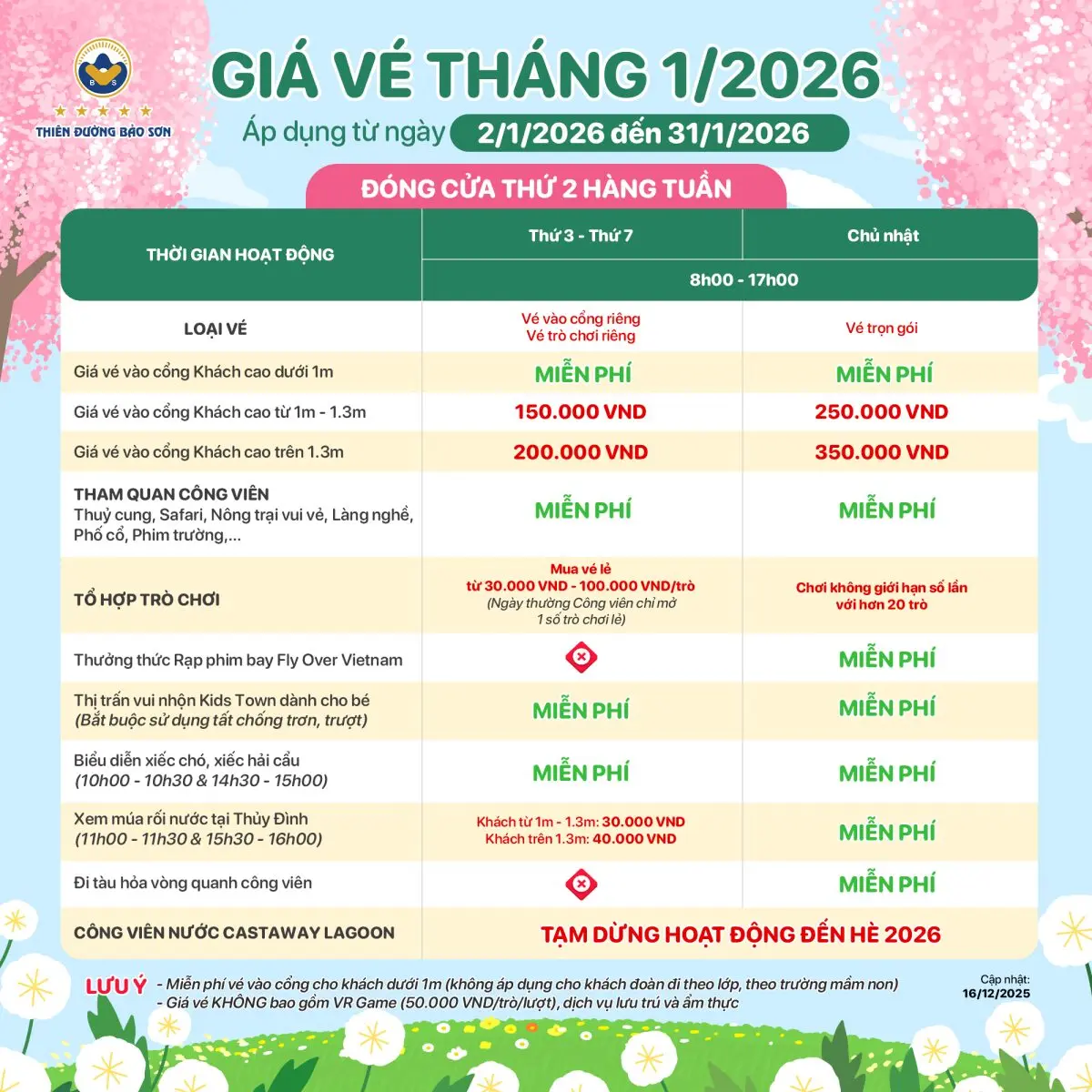 giá vé Thiên Đường Bảo Sơn - Hình 5