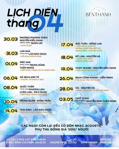 lịch diễn phòng trà Không Tên - Hình 1