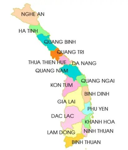 thứ tự các tỉnh từ Bắc vào Nam - Hình 2