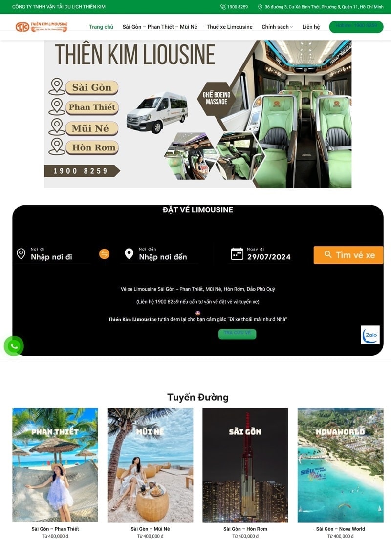 website nhà xe - Hình 2