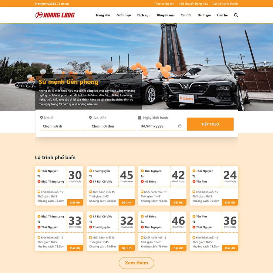 website nhà xe